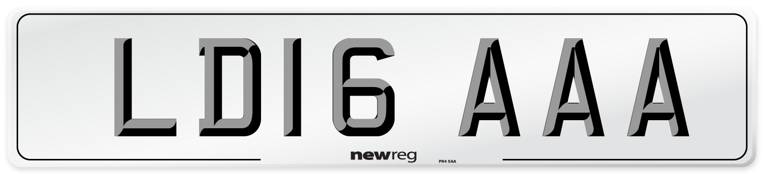 LD16 AAA Number Plate from New Reg